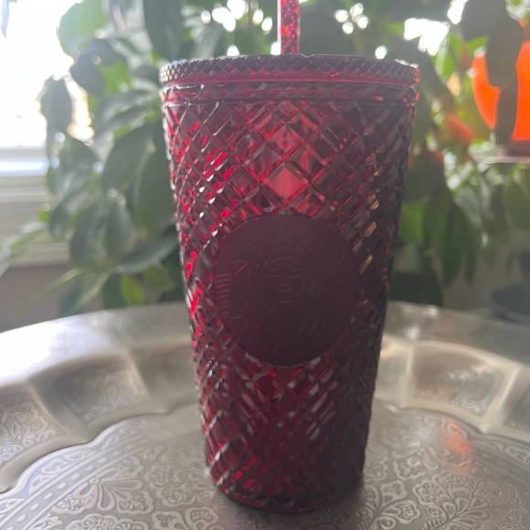STARBUCKS 2022 SANGRIA RED 16 oz Jeweled Tumbler - Picture 1 of 4